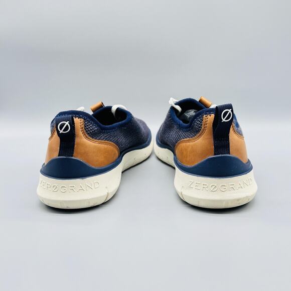 Cole Haan Shoes Mens 9.5 Blue Tan Zerogrand Knit Lace Up Low Top Casual Sneakers main image 9